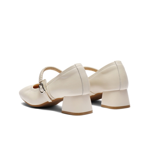 百丽气质方跟玛丽珍鞋女2025秋新商场同款质感真皮单鞋E1U1DCQ5