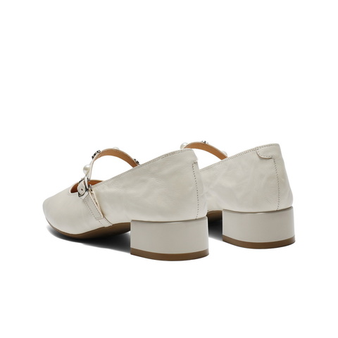 百丽复古时装玛丽珍鞋女2025秋新商场同款真皮高跟单鞋E3Z1DCQ5