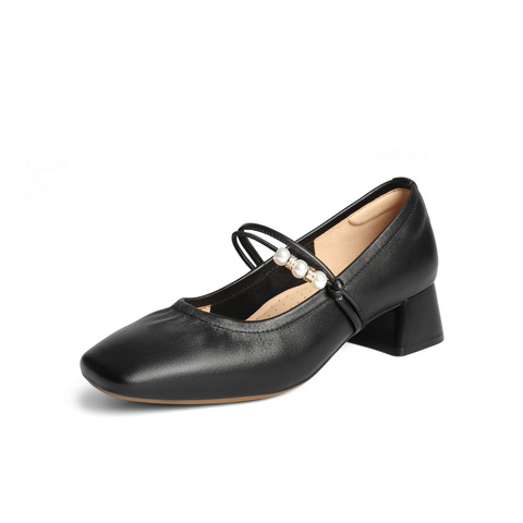 百丽复古时装玛丽珍鞋女2025秋新商场同款质感真皮单鞋E1T1DCQ5