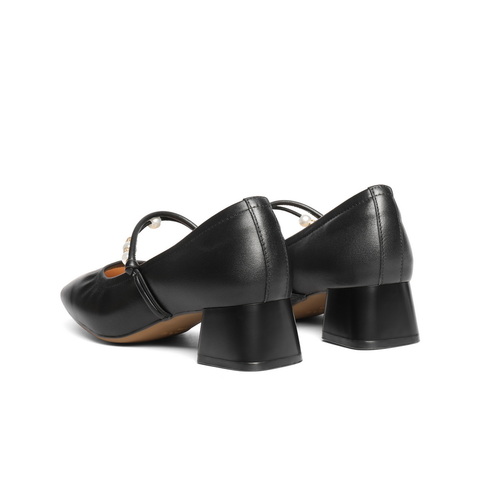 百丽复古时装玛丽珍鞋女2025秋新商场同款质感真皮单鞋E1T1DCQ5