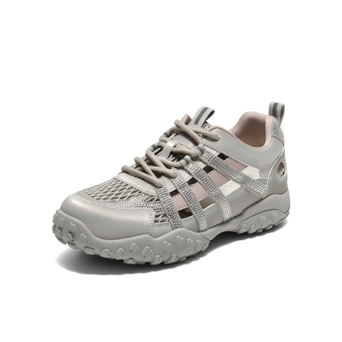 百丽闪耀水钻老爹鞋女2025秋新商场同款透气镂空休闲鞋E4B1DCM5