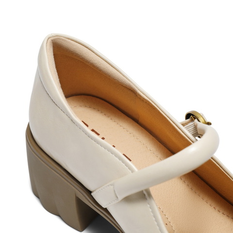 百丽复古玛丽珍鞋女2025秋新商场同款粗跟增高浅口单鞋E3X1DCQ5