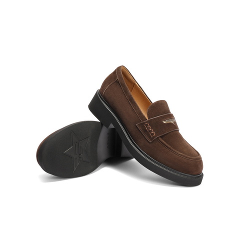 百丽复古乐福鞋女2025秋新商场同款真皮平跟便士乐福D9Z1DCA5