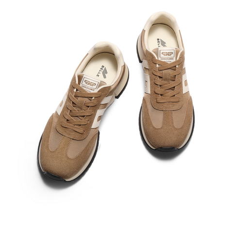 百丽复古休闲运动鞋男2025新款秋商场同款厚底慢跑阿甘鞋8UE01CM5