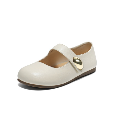 百丽简约时尚玛丽珍鞋女2025秋新可爱圆头魔术贴浅口单鞋B2782CQ5