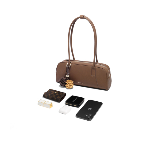 百丽包女25秋商场同款质感质感通勤miu系单肩波士顿包8547ACX5