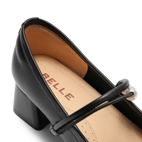 百丽复古时装玛丽珍鞋女2025秋新商场同款质感真皮单鞋E1T1DCQ5