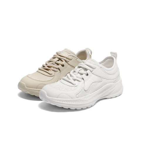 百丽简约基础老爹鞋女2025秋新厚底增高透气网面休闲鞋E3E1DCM5