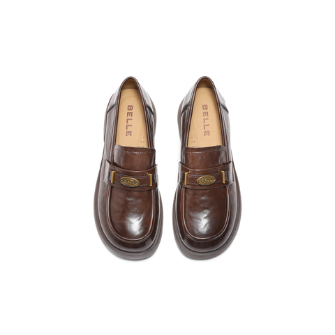 百丽休闲舒适JK乐福鞋女2025秋新商场同款时尚通勤鞋D2S1DCA5