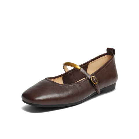 百丽时尚复古玛丽珍鞋女2025秋新商场同款真皮薄底单鞋E3V1DCQ5