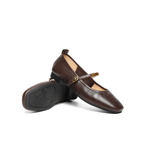 百丽时尚复古玛丽珍鞋女2025秋新商场同款真皮薄底单鞋E3V1DCQ5