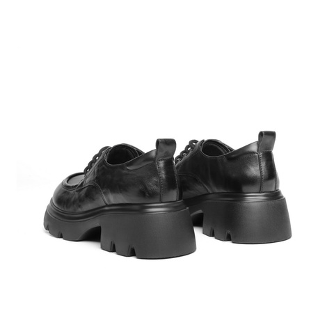 百丽英伦风牛津鞋女2025秋新商场同款真皮厚底增高单鞋E1X1DCM5