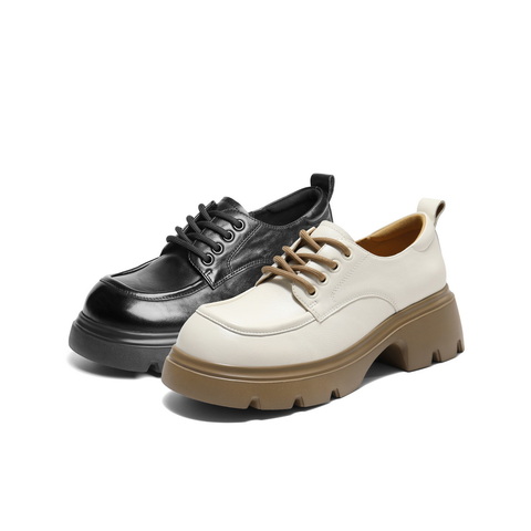 百丽英伦风牛津鞋女2025秋新商场同款真皮厚底增高单鞋E1X1DCM5