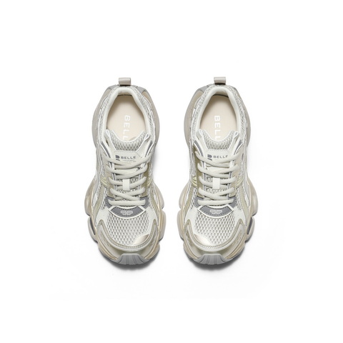 百丽机能风厚底增高老爹鞋女2025秋新透气大网孔休闲鞋B2736CM5