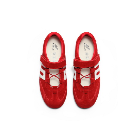 百丽时尚撞色阿甘鞋女2025秋新商场同款薄底免系带休闲鞋E2Q1DCM5