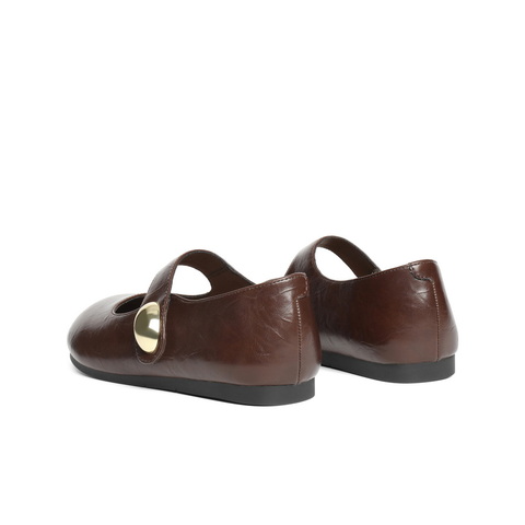 百丽简约时尚玛丽珍鞋女2025秋新可爱圆头魔术贴浅口单鞋B2782CQ5