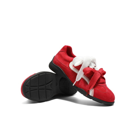 百丽时尚双鞋带德训鞋女2025秋新拼接撞色薄底休闲鞋B2839CM5