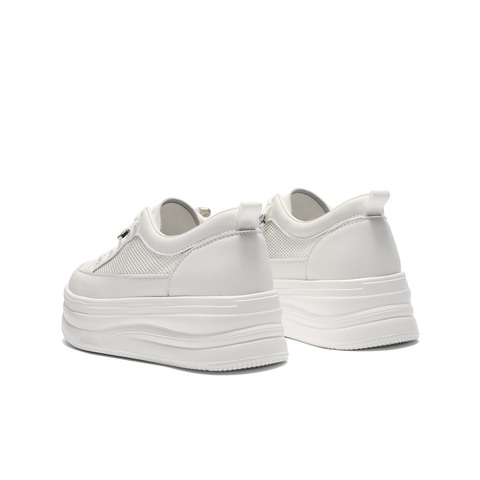 百丽百搭厚底小白鞋女2025夏新舒适透气网面休闲鞋E2U1DBM5