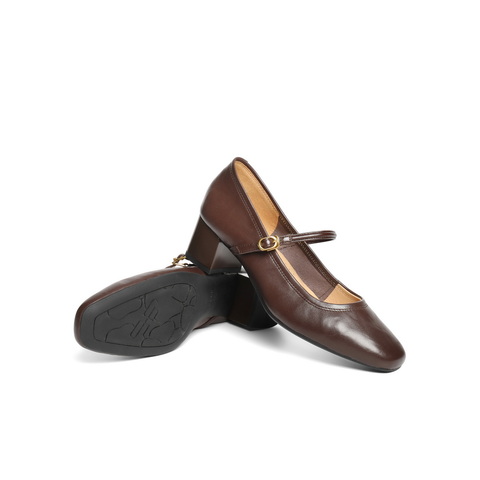 百丽气质时装玛丽珍鞋女2025秋新商场同款真皮高跟单鞋BFS03CQ5