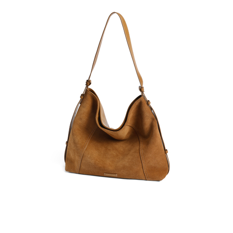 百丽包包女25秋商场同款复古绒面hobo包单肩斜挎托特包8562ACX5