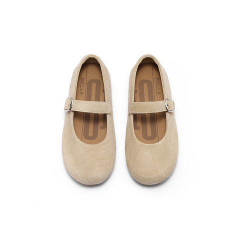 百丽复古勃肯鞋女2025秋新柔软舒适薄底玛丽珍鞋B2637CM5