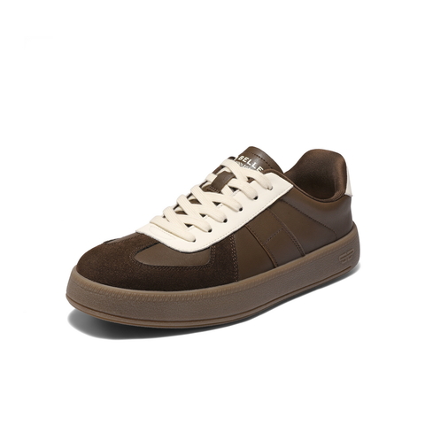 百丽复古潮搭休闲鞋男鞋2025新款秋季运动德训鞋撞色板鞋A2197CM5