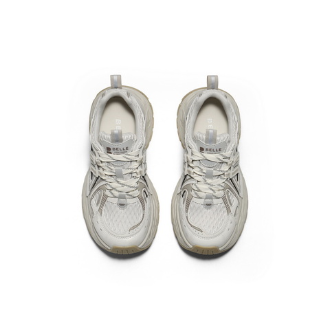 百丽透气大网孔老爹鞋女2025秋新厚底增高舒适休闲鞋B2808CM5