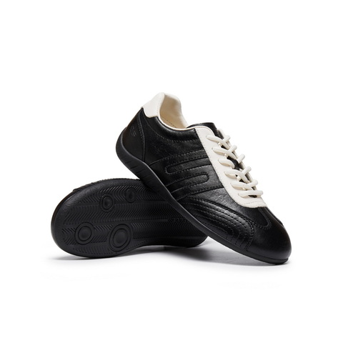 百丽复古时尚撞色赛车鞋女2025秋新舒适薄底休闲德训鞋B2818CM5