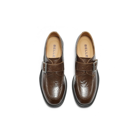 百丽复古乐福鞋女2025秋新商场同款质感皮带扣通勤单鞋E1F1DCM5