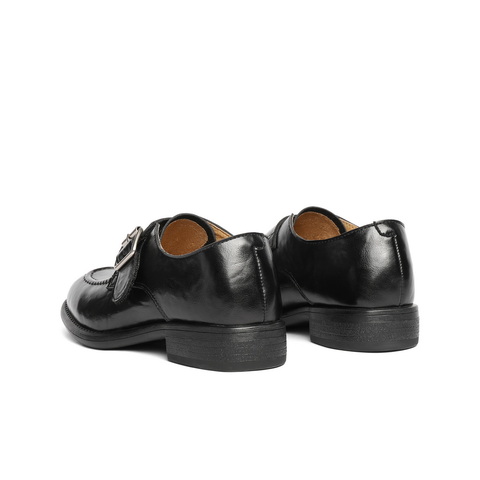 百丽复古乐福鞋女2025秋新商场同款质感皮带扣通勤单鞋E1F1DCM5