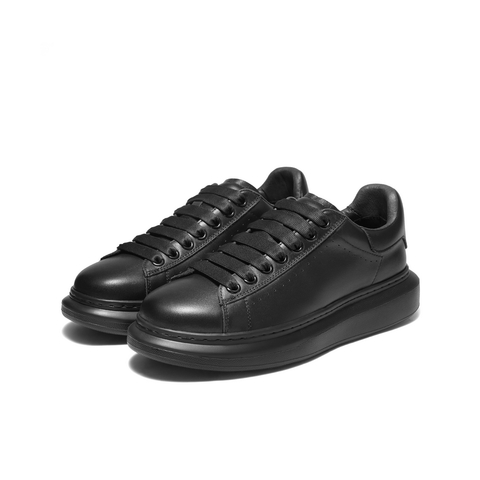 百丽百搭小白鞋男鞋2025秋新商场同款牛皮革厚底休闲板鞋8LB01CM5