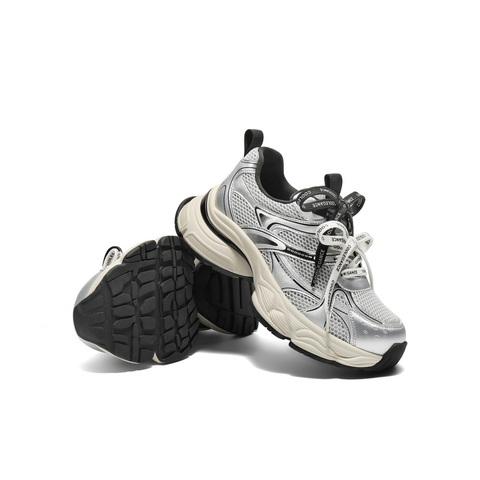 百丽时尚撞色老爹鞋女2025秋新厚底增高双鞋带休闲鞋E4D1DCM5