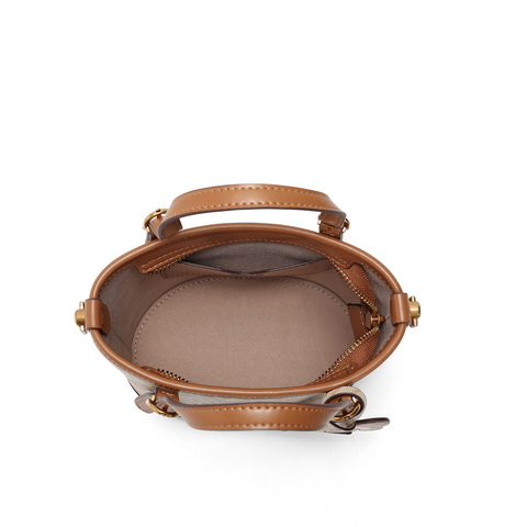 百丽包女25春商场同款小象桶复古休闲单肩斜挎手提水桶包X7233AX5