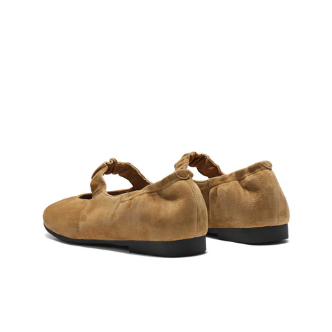 百丽复古软薄底玛丽珍鞋女2025秋新商场同款真皮浅口单鞋E1P1DCQ5