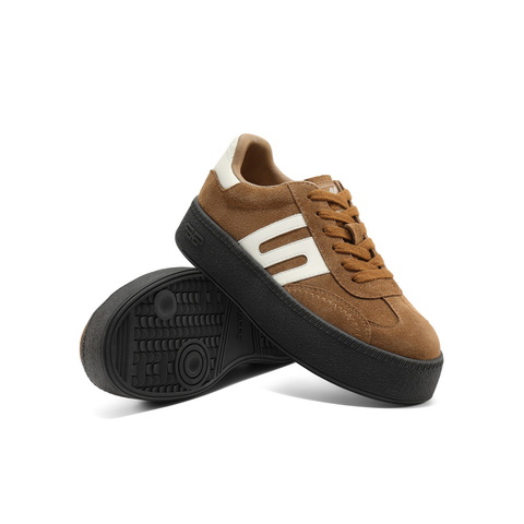 百丽时尚撞色跑道德训鞋女2025秋新商场同款百搭休闲鞋E2E1DCM5