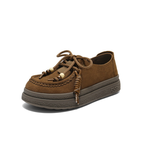 百丽复古串珠勃肯鞋女2025秋新商场同款厚底增高休闲鞋E1R1DCM5