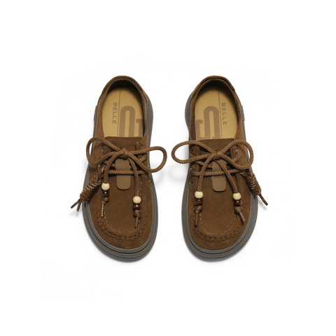 百丽复古串珠勃肯鞋女2025秋新商场同款厚底增高休闲鞋E1R1DCM5