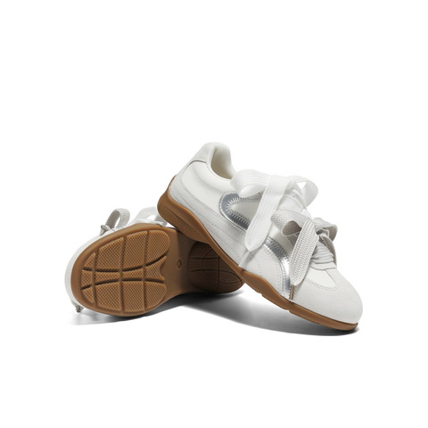 百丽时尚双鞋带德训鞋女2025秋新拼接撞色薄底休闲鞋B2839CM5