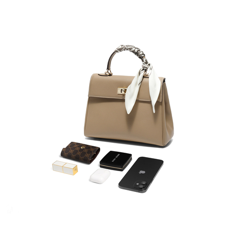 百丽包女25秋新款商场同款真皮气质凯莉包单肩斜挎手提包BL853CX5