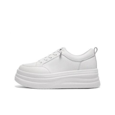 百丽厚底增高小白鞋女2025秋新商场同款简约百搭休闲鞋E3P1DCM5