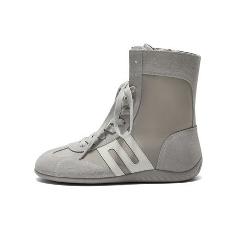 百丽潮酷高帮休闲鞋女2025秋新商场同款薄底运动休闲鞋E3M1DCD5