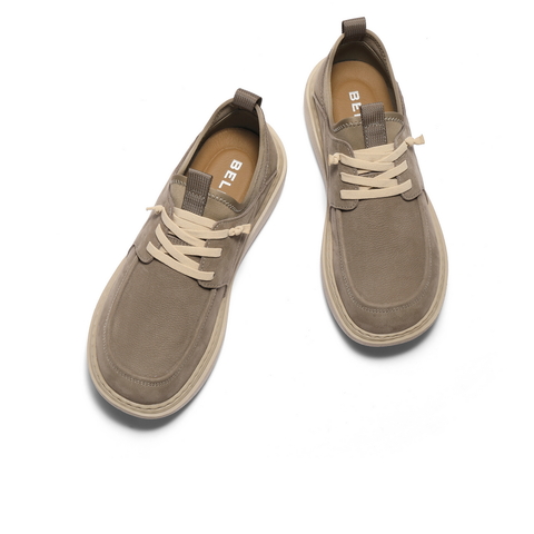 百丽轻盈厚底户外工装鞋男2025新款秋季舒适简约休闲板鞋L6010CM5