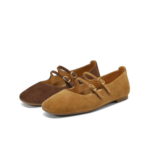 百丽复古气质玛丽珍鞋女2025秋新商场同款真皮浅口单鞋BFK02CQ5