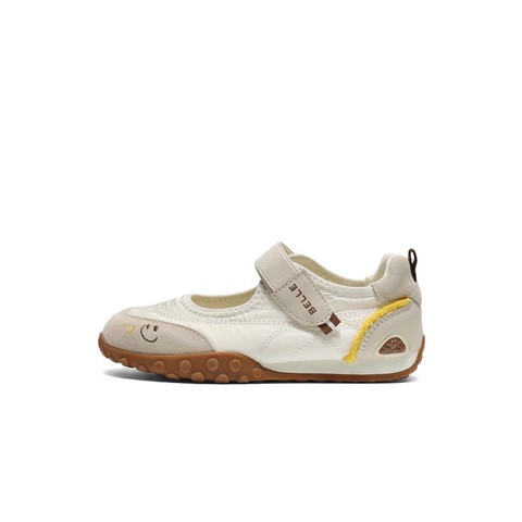 百丽撞色德训鞋女童2025秋新款商场同款魔术贴薄底休闲鞋80030C85