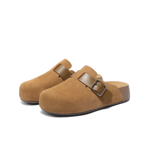 百丽厚底休闲勃肯鞋男2025新款秋季商场同款外穿包头拖鞋8VR01CT5