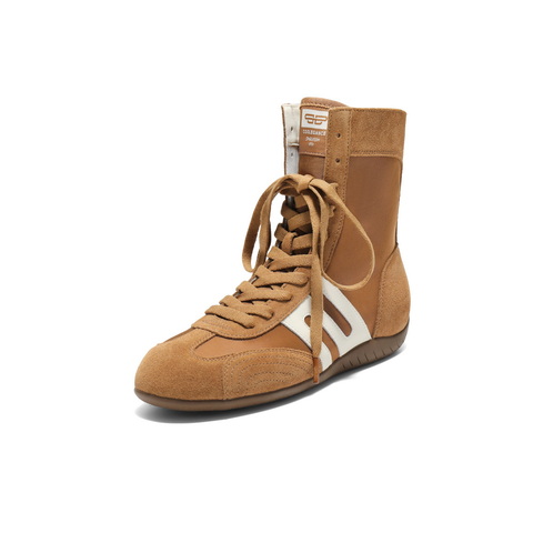 百丽潮酷高帮休闲鞋女2025秋新商场同款薄底运动休闲鞋E3M1DCD5