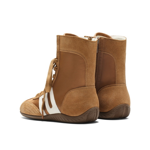 百丽潮酷高帮休闲鞋女2025秋新商场同款薄底运动休闲鞋E3M1DCD5