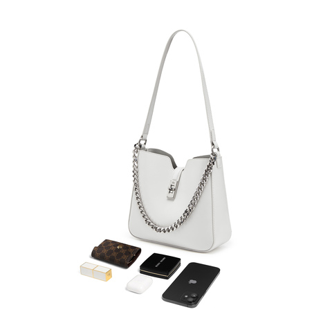 百丽包包女2025秋季新商场同款质感通勤单肩斜挎水桶包BL837CX5