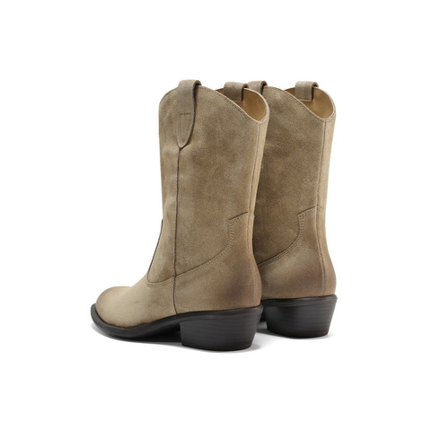 百丽时尚高跟西部靴女2025冬新商场同款利落尖头高靴BDU60DZ5