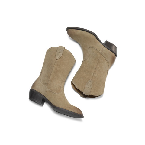 百丽时尚高跟西部靴女2025冬新商场同款利落尖头高靴BDU60DZ5